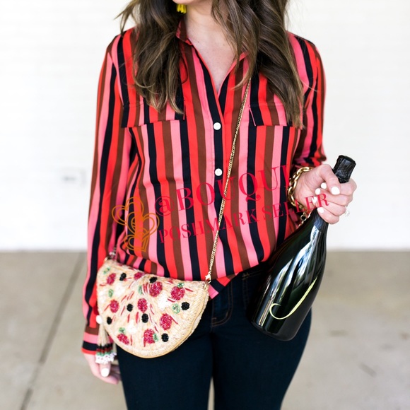 BLOGGERS FAV ZARA CHAIN STRAPS CROSSBODY PIZZA BAG - Picture 13 of 13